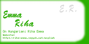 emma riha business card